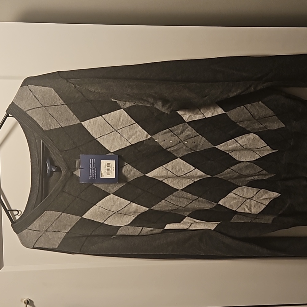 Croft & Borrow True Comfort V-neck Sweater LARGE grey